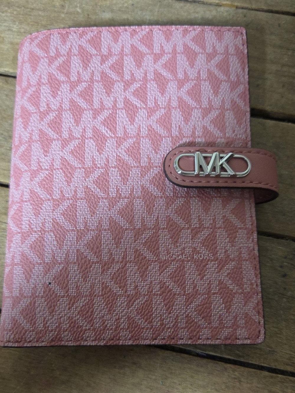 Michael Kors  Pink Logo Passport Wallet